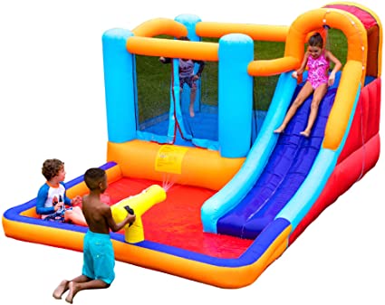 Combo Inflatable Bouncing Castle with Trampoline and Pool